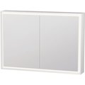 Duravit L-Cube Mirror Cabinets, 39 3/8 X6 1/8 X27 1/2  White, Light Field, Hinge Position: Left & Right LC7552000006000